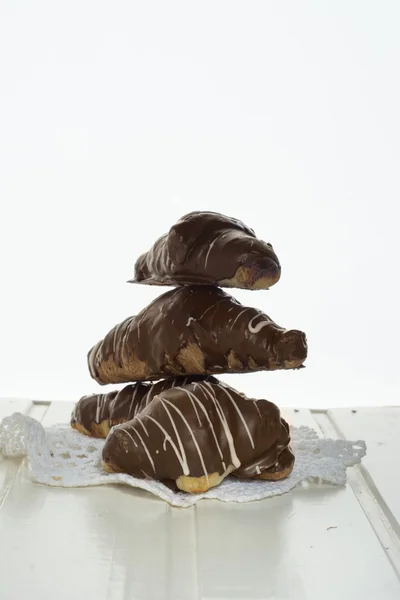 Croissant au chocolat couvert — Photo