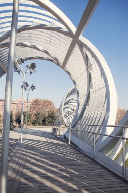  Arganzuela köprü madrid rio park, madrid, İspanya. 