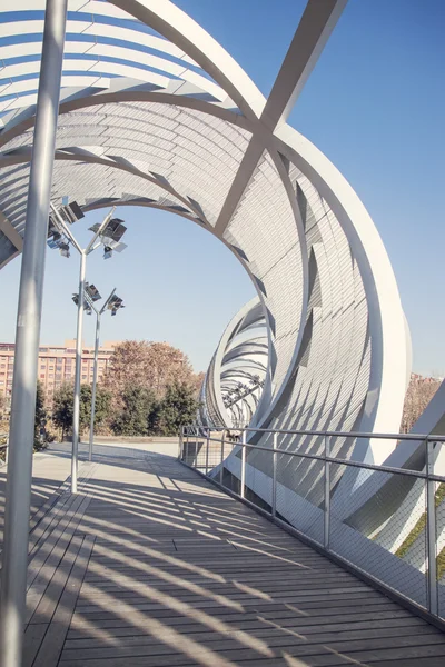  Arganzuela köprü madrid rio park, madrid, İspanya. 