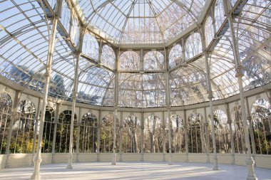 Crystal Palace, glass structure in the Retiro park  clipart
