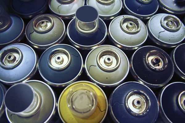 Spray paint cans, — Stock Photo, Image