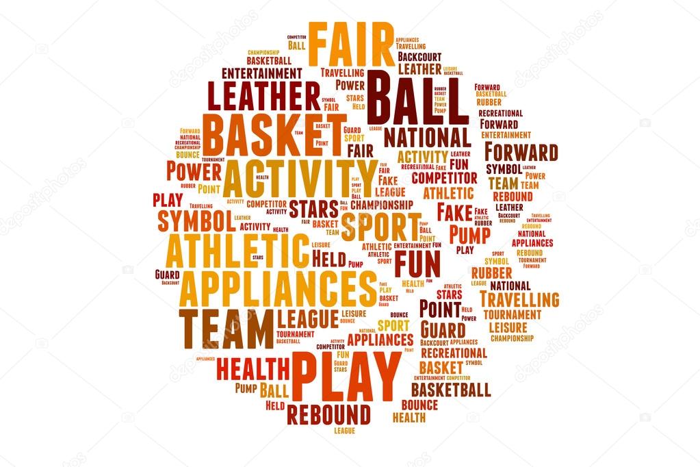 Basketball word cloud concept