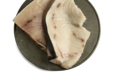 Kılıç balığı, isolado zemin üzerine çiğ biftek