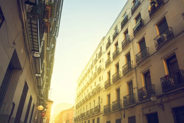 Velho Madrid, fachadas exteriores — Fotografia de Stock