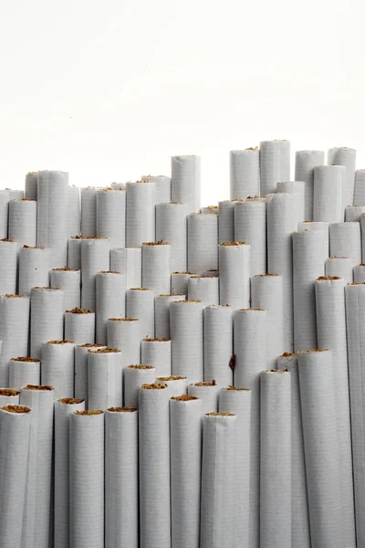 Elölről Nézve Közelről Halom Dohány Cigaretták Stack Mint Háttér Textúra — Stock Fotó
