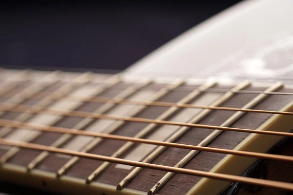 Guitarra fingerboard close up — Fotografia de Stock