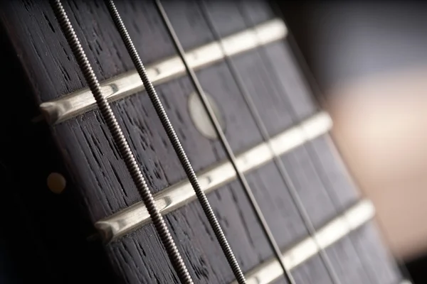 ギターのフィンガー ボードをクローズ アップ — ストック写真