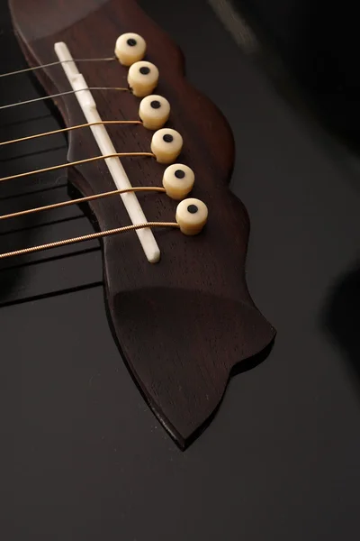 Ayrıntılı akustik klasik ahşap gitar — Stok fotoğraf