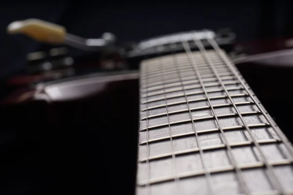 Guitarra fingerboard close up — Fotografia de Stock