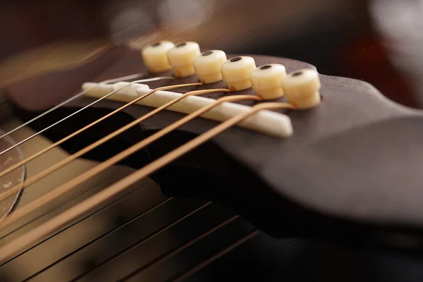 Detail of acoustic Classic Wood Guitar — Stock Photo, Image