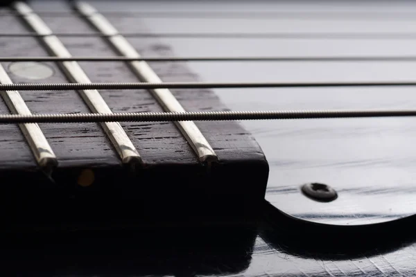 Guitarra fingerboard close up — Fotografia de Stock