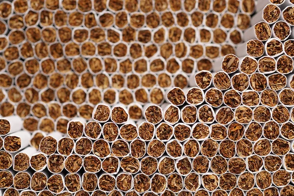 Cadre Complet Cigarettes Empilées Comme Fond Texture Concentration Sélective Sur Images De Stock Libres De Droits