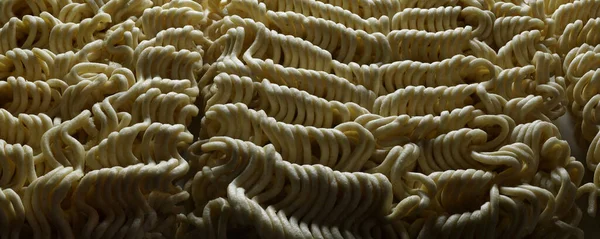 Instant Tészta Close Raw Dried Noodles Uncooked Nodles Texture Precooked — Stock Fotó