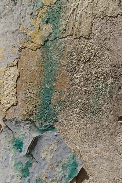 Vieux mur fissuré peint — Photo