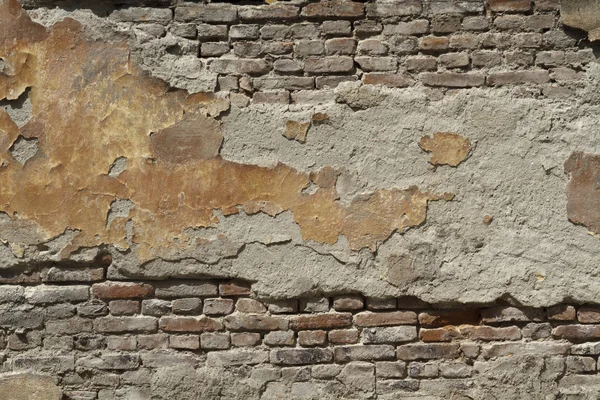 Painted old brick wall