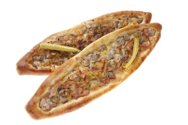 İzole üzerinde beyaz arka plan üzerinde fotoğrafı ekmek yapım ürünleri