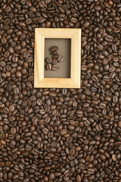 Édition cafe, grains de café sur vieux papier brun — Photo