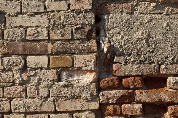 Partie de vieux mur de briques — Photo