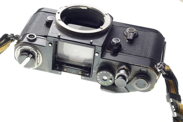 Část staré špinavé fotografické kamery — Stock fotografie