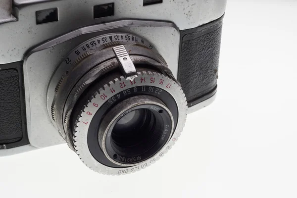 Část staré špinavé fotografické kamery — Stock fotografie
