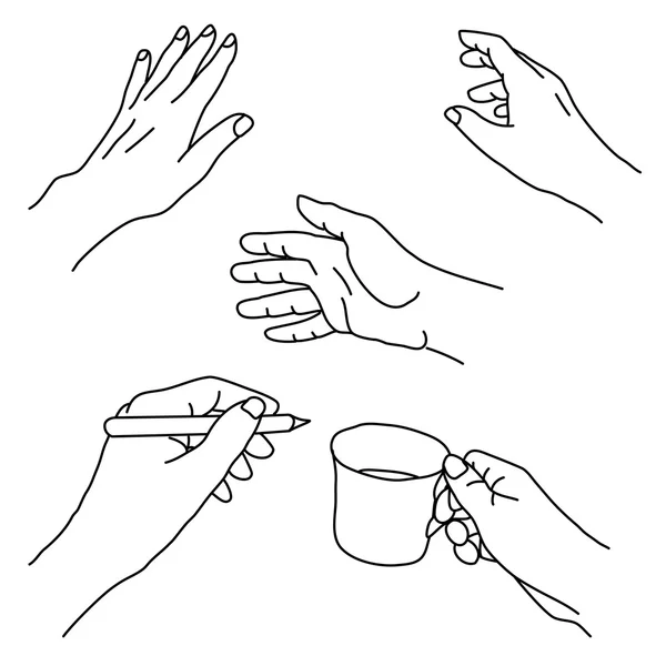 Handen hand getrokken vectorillustratie — Stockvector