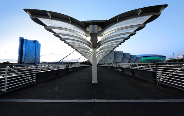 Puente de campanas sobre el río Clyde Imágenes de stock libres de derechos