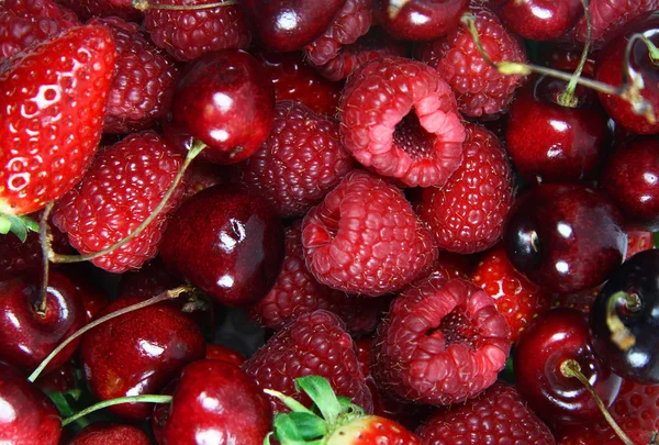 Uma mistura de lanches de frutas saudáveis — Fotografia de Stock