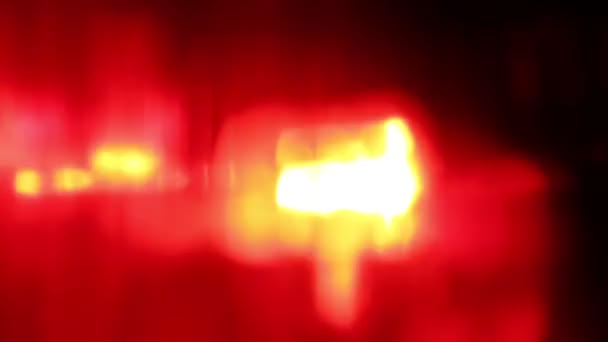 Flashing red LED light at night — Stock Video