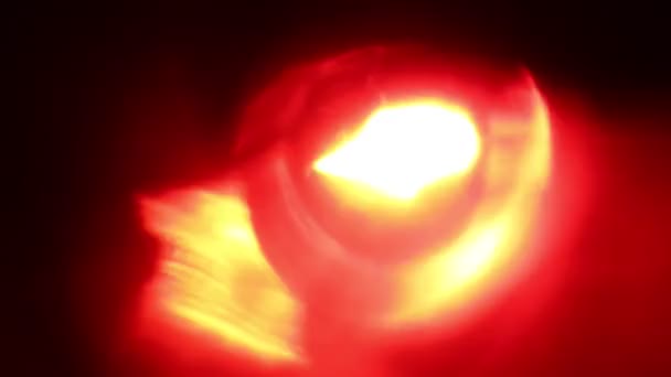 Lampeggiante rosso LED luce di emergenza di notte — Video Stock