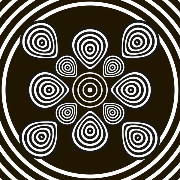 Чорно-біла оптична ілюзія Векторний фон — стоковий вектор