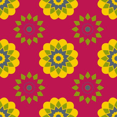 Parlak mozaik gökadasında vektör arka plan. Soyut renkli seamless modeli, vektör arka plan. Parlak mozaik daire süsleme. 