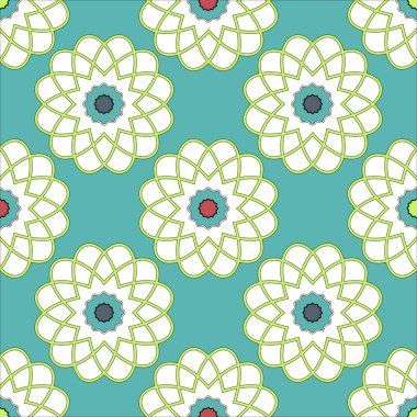 Parlak mozaik gökadasında vektör arka plan. Soyut renkli seamless modeli, vektör arka plan. Parlak mozaik daire süsleme. 