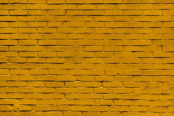 Brick Wall Yellow Mustard Color Masonry Wall Small Bricks Modern — Stock Photo, Image