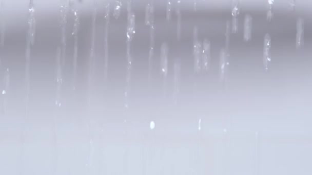Βροχή Τροπικό Ντους Κοντά Στο Μοντέρνο Μπάνιο Έννοια Ύδρευσης Νερό — Αρχείο Βίντεο