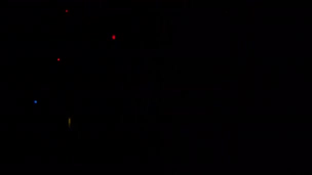Zpomalené Video Pozadí Modrých Červených Zářících Třpytivých Částic Zářivé Světelné — Stock video