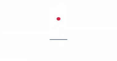 Sıçrama Yükleme Animasyonu. Zıplayan kırmızı top animasyonu beyaz arka planda izole edildi. 4k çözünürlük videosu