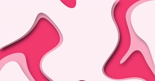 Monocromático rosa moderno abstrato ondulado fundo. Anime psicadélico. Animação de resolução 4k. Banner de design de animação mínima moderna. Formas futuristas dinâmicas 3D. — Vídeo de Stock