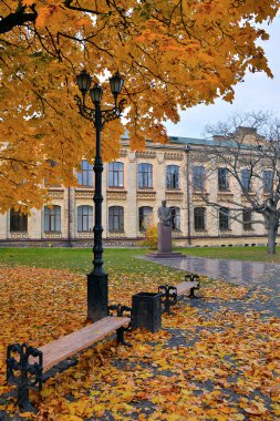 View of Kiev Polytechnic Institute in the fall clipart