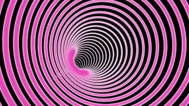 Eş merkezli çemberlerle optik illüzyon animasyonunu döndürmek renkleri pürüzsüz bir şekilde mordan pembeye, sarıdan maviye, turkuazdan mora doğru kaydırıyor ve sürekli hipnotik geçiş etkisi yaratıyor.