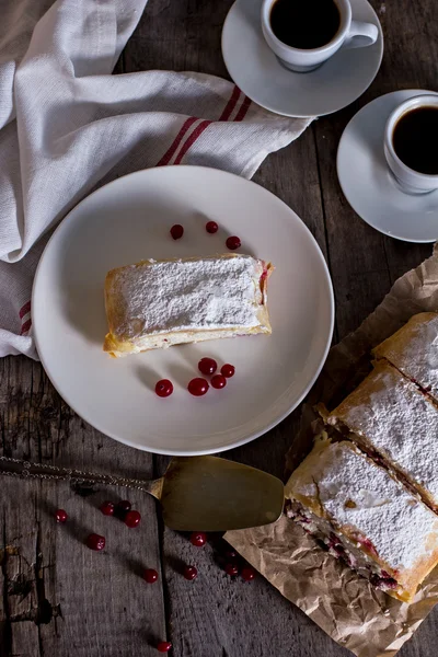 Strudel o torta con formaggio — Foto Stock