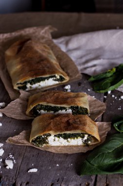 Strudel veya pasta ile kızılcık