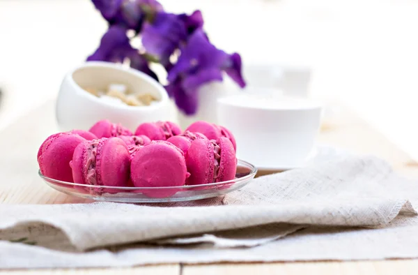 Makarons franceses rosa — Fotografia de Stock