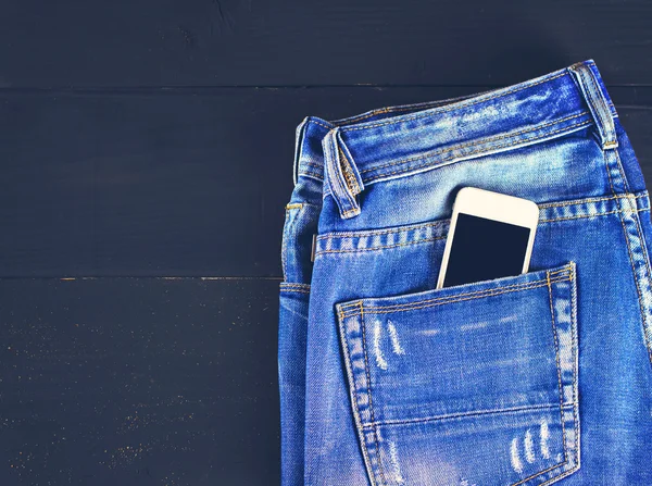 jeans and mobile phone