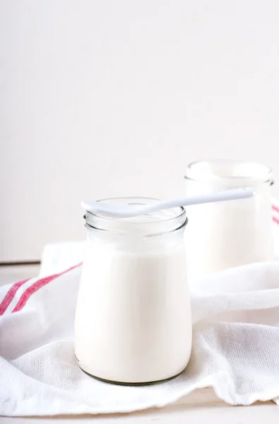 Productos lácteos ecológicos — Foto de Stock