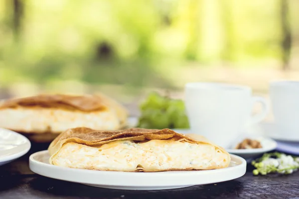 Cheese pie, strudel with cheese