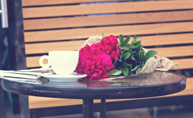 Bir fincan espresso kahve.