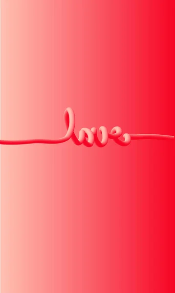 Effect Lettering Love Valentine Day Lettering Postcard Lettering Rubber Effect — Stock Photo, Image