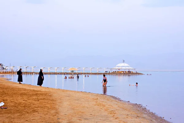 Mar Muerto Israel 2019 Playa Mar Muerto Mar Muerto Israel — Foto de Stock