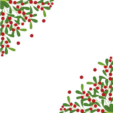 Kusursuz sınır çerçeve arka plan kızılcık. Vektör çizimi. Meyve suyu, çay, böğürtlen dolu fırın, çiftçi pazarı, market, bakkal, sağlık ürünleri için kızılcık tasarımı. 