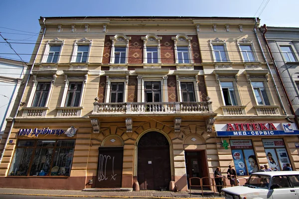 Agosto 2017 Antiguo Edificio Centro Ciudad Chernivtsi Casco Antiguo Centro —  Fotos de Stock